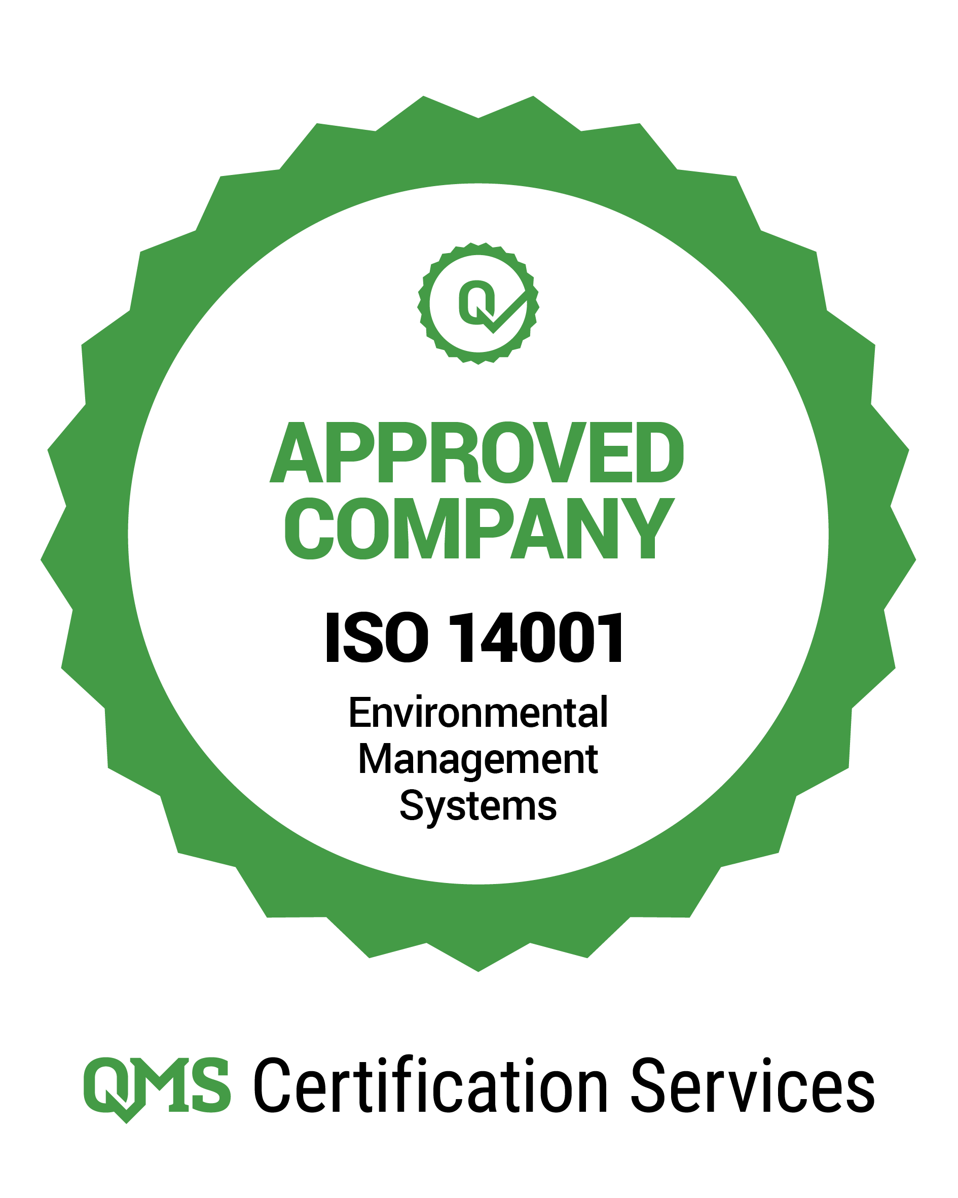 ISO certification badge iso-14001