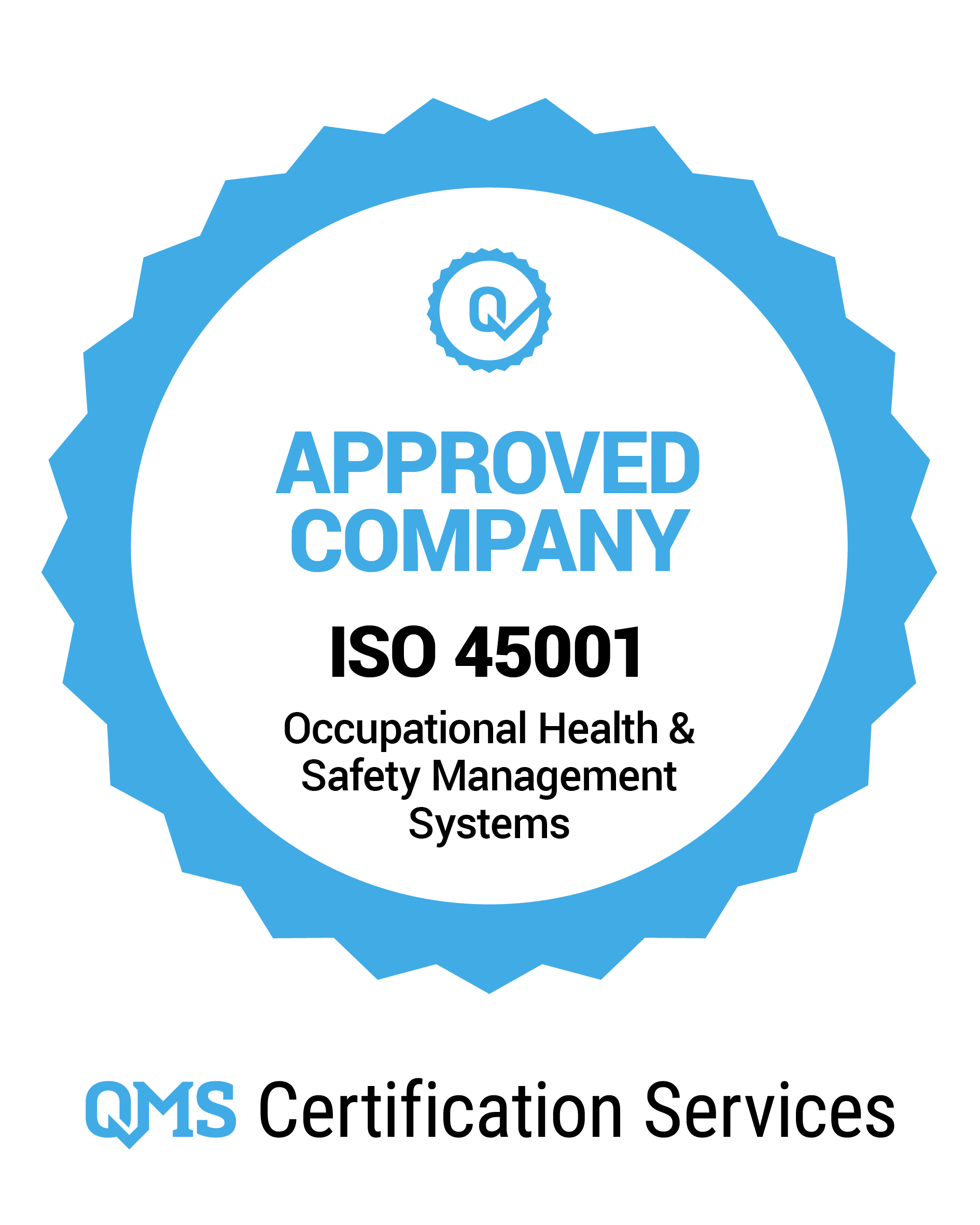 ISO certification badge iso-45001